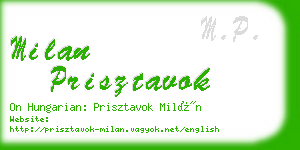 milan prisztavok business card